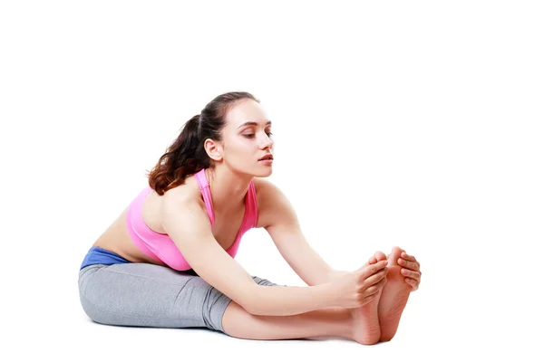 Woman doing stretching exercises — Stock Photo, Image