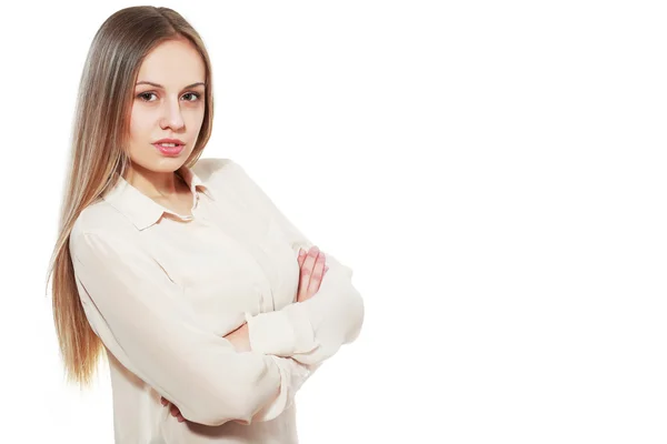 Smiling female standing — Stock Photo, Image