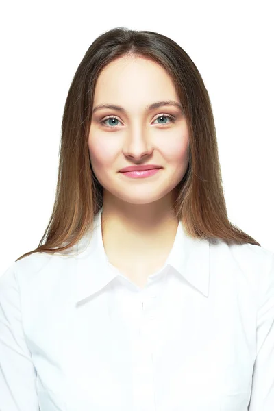 Kaukázusi mosolygó nő — Stock Fotó