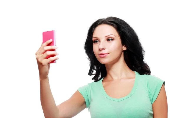 Woman using phone Stock Picture
