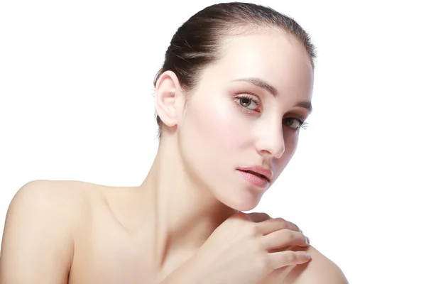 Woman with beauty face  glowing skin Royalty Free Stock Images