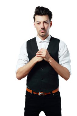 yumruklarını sıktı holding