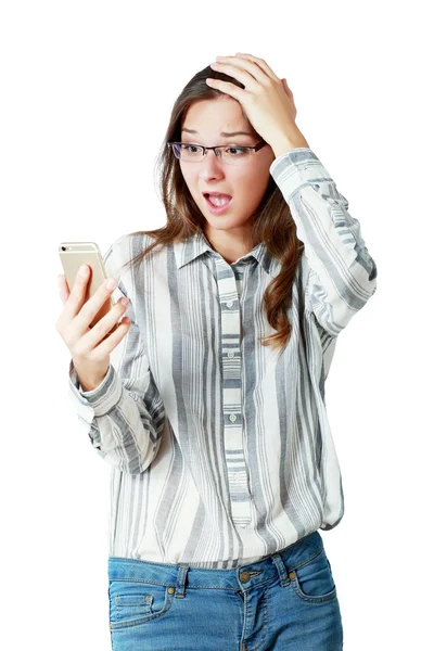 Chica mirando el teléfono —  Fotos de Stock