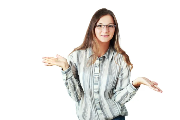 Business woman holding her hands — Stock Photo, Image