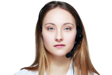 gülümseyen telefonu operatörü 