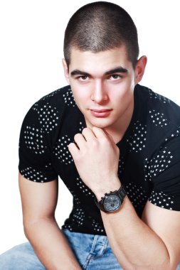 genç adam poz