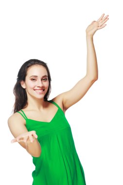 genç kadın el hareketi