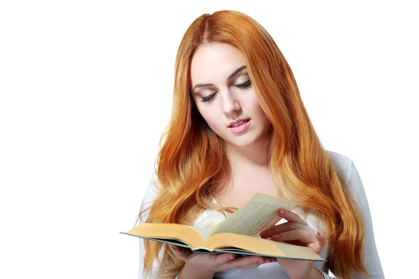 Mooie vrouw, lezen — Stockfoto