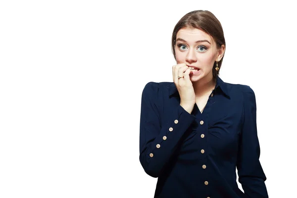 Mujer joven asustada — Foto de Stock