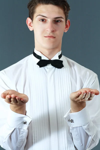 Business man presenting something — Stock Photo, Image