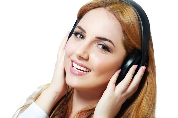 Woman enjoying the music — Stock Photo, Image