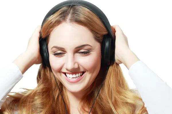 Woman enjoying the music — Stock Photo, Image