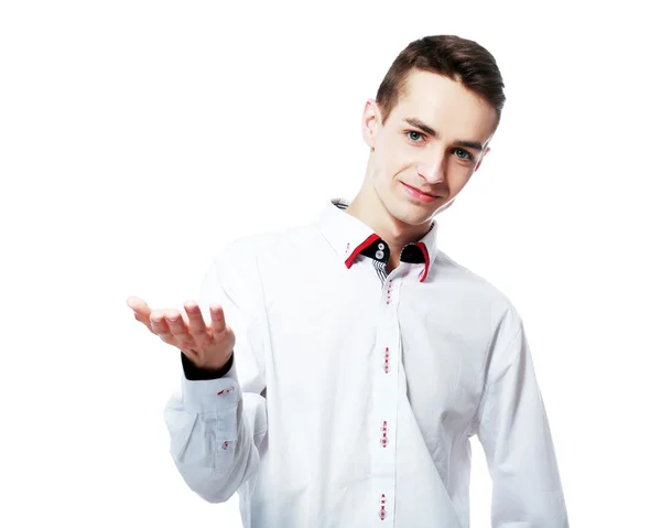 Man showing copy space — Stock Photo, Image