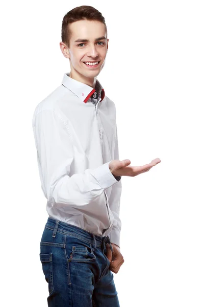 Man showing copy space — Stock Photo, Image