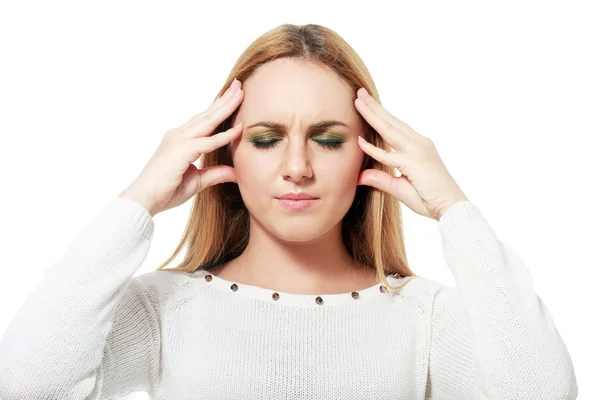 Teen woman with headache — Stock Photo, Image