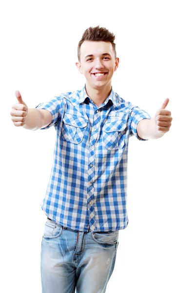 Man showing thumbs up — Stock Photo, Image