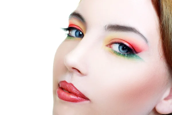 Model s krásou světlý make-up — Stock fotografie
