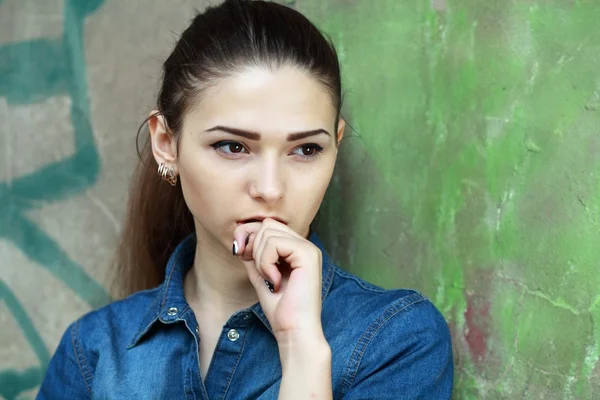 Triste adolescente — Foto de Stock