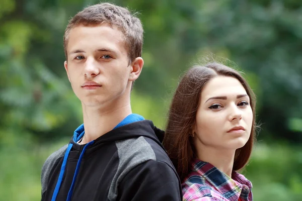 Teenage girl and boy — Stock Photo, Image