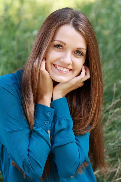 Bella faccia donna — Foto Stock