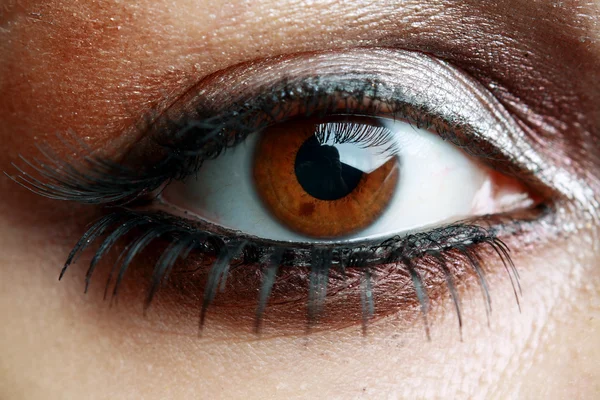 Красивый глаз с макияжем — стоковое фото