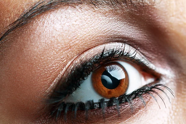Красиве око з макіяжем — стокове фото