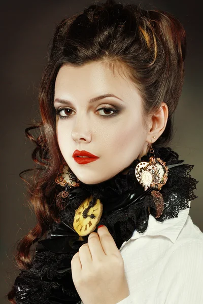 Menina bonita com cabelo elegante — Fotografia de Stock