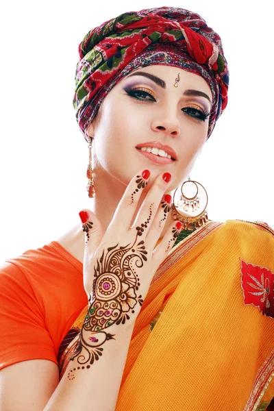 Henna a ser aplicado — Fotografia de Stock