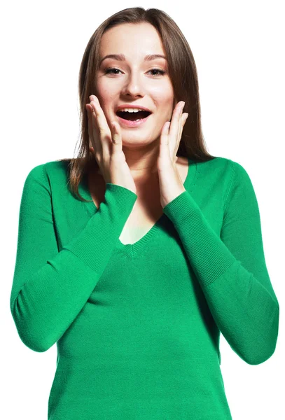 Surprised young woman — Stock Photo, Image