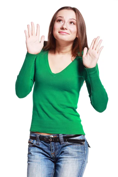 Surprised young woman — Stock Photo, Image