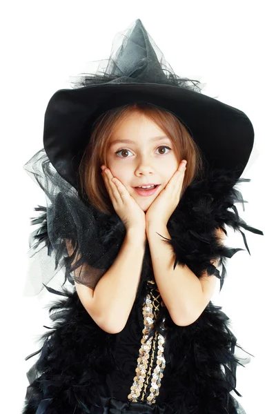 Happy girl in halloween costume Royalty Free Stock Images