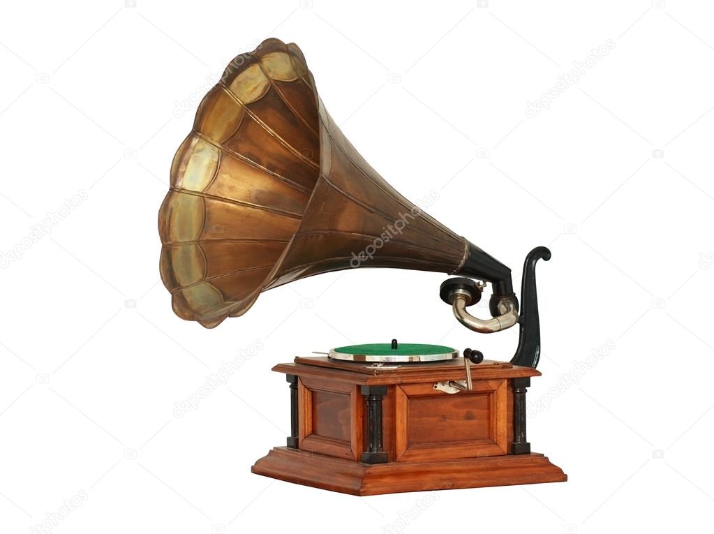 Classic Gramophone with clipping path