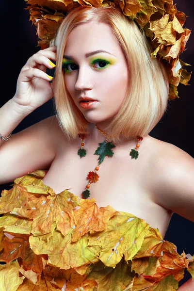 Herbst Frau Mode Porträt — Stockfoto