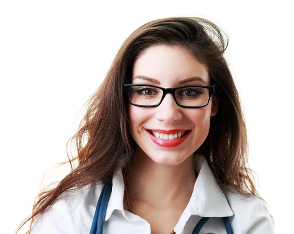 Médico feminino em óculos — Fotografia de Stock