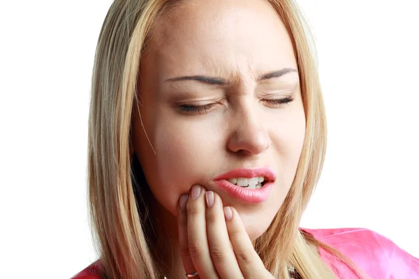 Donna con mal di denti — Foto Stock