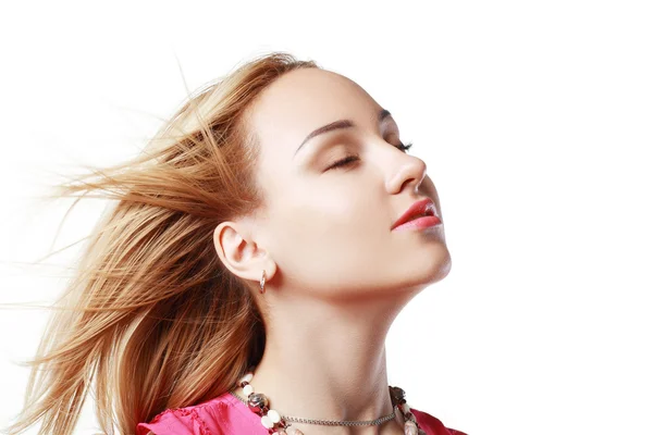 kadın bir nefes alır 