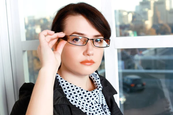 Mujer de negocios en gafas Fotos de stock libres de derechos