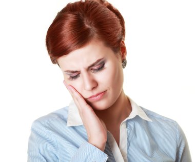 diş ağrısı ile güzel bir kadın
