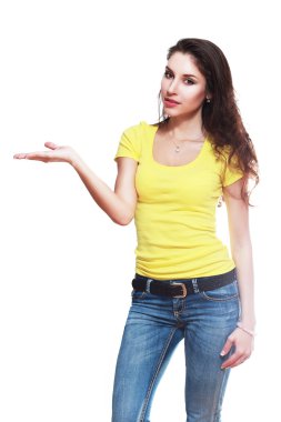 Güzel ve genç birbayan sunulması