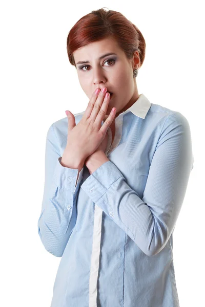 Mujer de negocios asustada — Foto de Stock