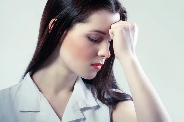 Woman with sad expression — Stock Photo, Image