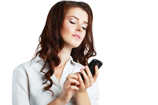 Mujer hablando por teléfono celular —  Fotos de Stock