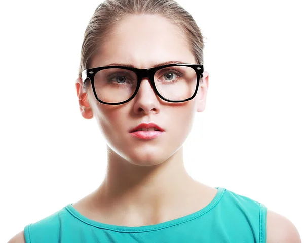 Woman in large glasses — Stock Photo, Image