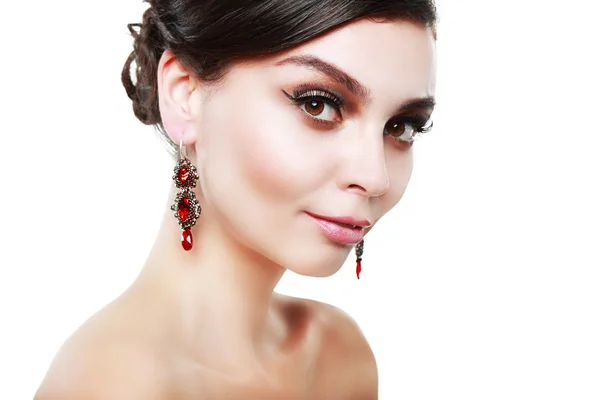 Beautiful woman with evening make-up — Stock Photo, Image