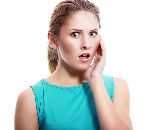 Terrified young woman — Stock Photo, Image