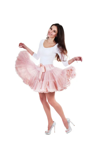 Woman posing in tutu princess skirt — Stock Photo, Image