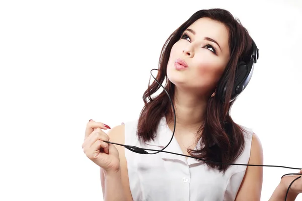 Woman listening music Royalty Free Stock Images