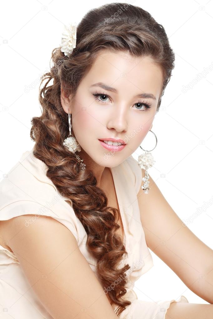 Beautiful  Woman with flower in hair