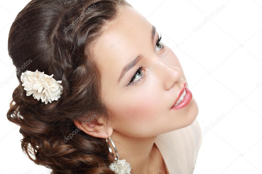 Beautiful  Woman with flower in hair