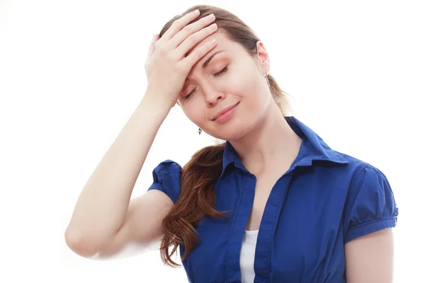 Woman with headache — Stock Photo, Image